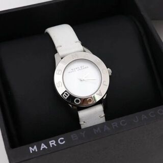 Shop Authentic Marc Jacobs Mini Blade White Dial White Leather Strap Watch for Women - MBM1206 - Luxxuri