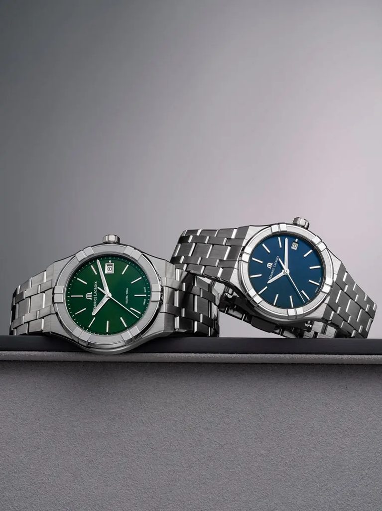 Shop Authentic Maurice Lacroix Aikon Date Quartz Green Dial Silver Steel Strap Watch for Men - AI1108-SS002-630-1 - Luxxuri