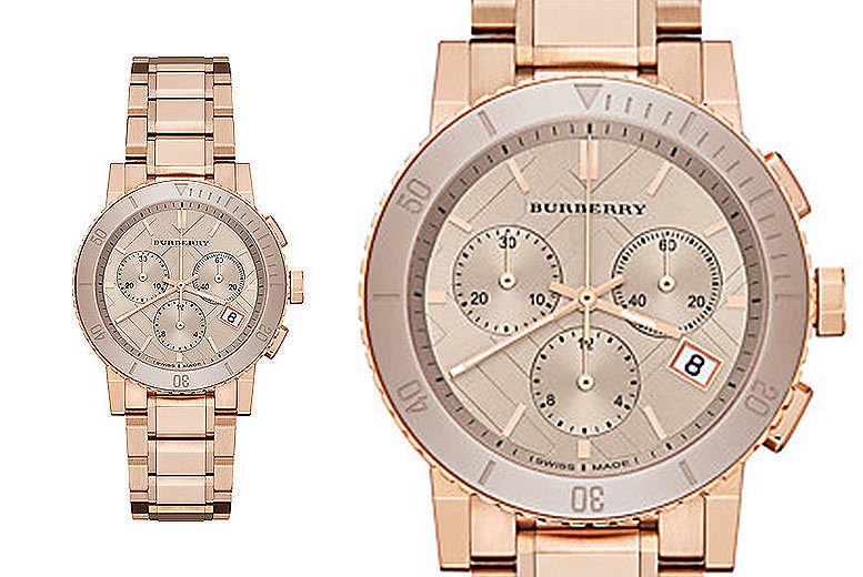 Shop Authentic Burberry The City Rose Gold Dial Rose Gold Steel Strap Watch for Women - BU9703 - Luxxuri