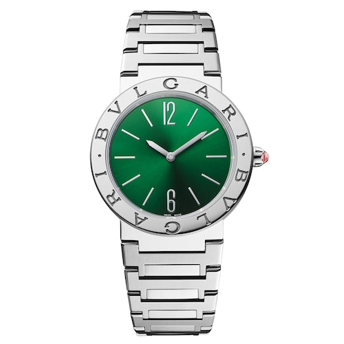 Shop Authentic Bvlgari Bvlgari Bvlgari Lady Green Dial Silver Steel Strap Watch for Women - BVLGARI103693 - Luxxuri