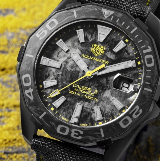 Shop Authentic Tag Heuer Aquaracer Carbon Dial Watch for Men - WBD218B.FC6446 - Luxxuri