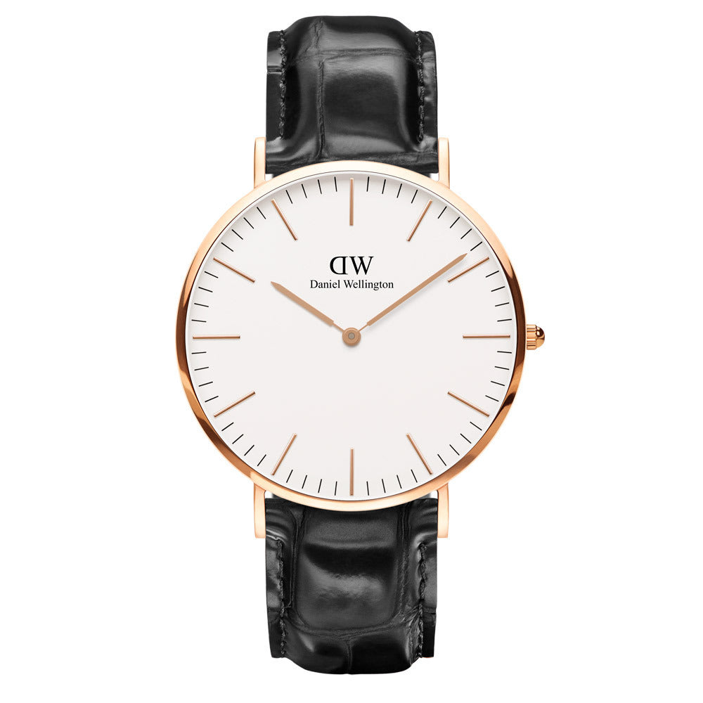 Shop Authentic Daniel Wellington Classic Reading White Dial Black Leather Strap Watch For Men - DW00100014 - Luxxuri