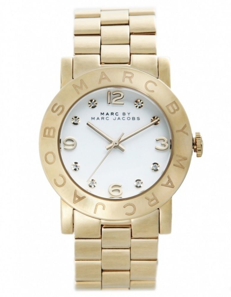 Shop Authentic Marc Jacobs Amy White Dial Gold Steel Strap Watch for Women - MBM3056 - Luxxuri
