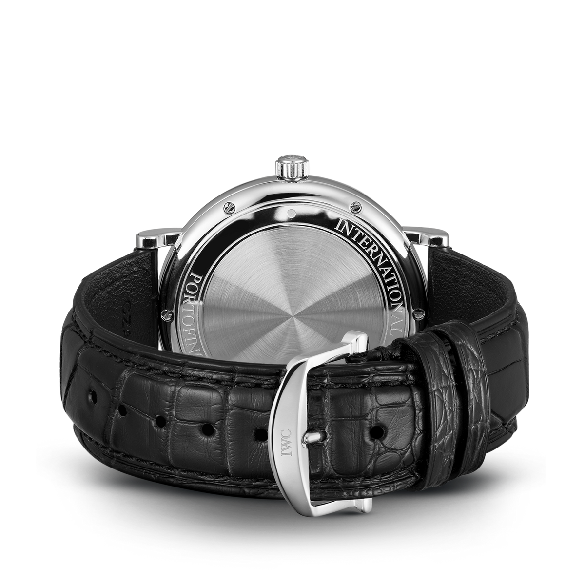 Shop Authentic IWC Portofino Automatic Blue Dial Black Leather Strap Watch for Men - IW356523 - Luxxuri