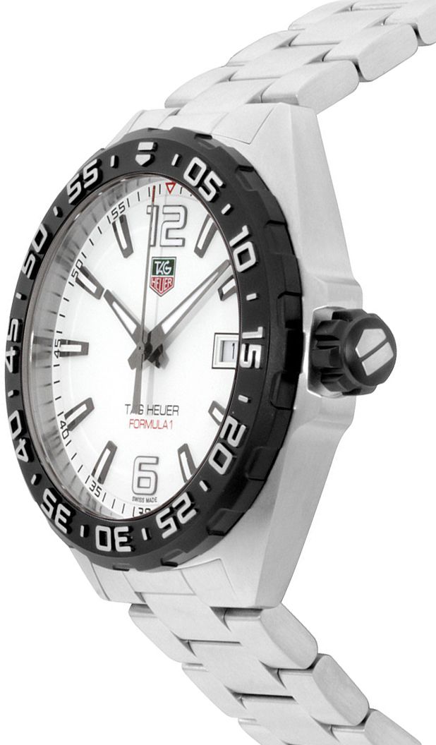 Shop Authentic Tag Heuer Formula 1 White Dial Silver Steel Strap Watch for Men - WAZ1111.BA0875 - Luxxuri