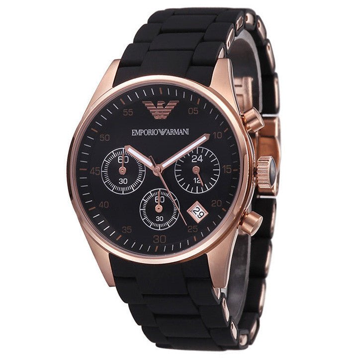 Shop Authentic Emporio Armani Sportivo Black Dial Black Steel Strap Watch For Women - AR5906 - Luxxuri