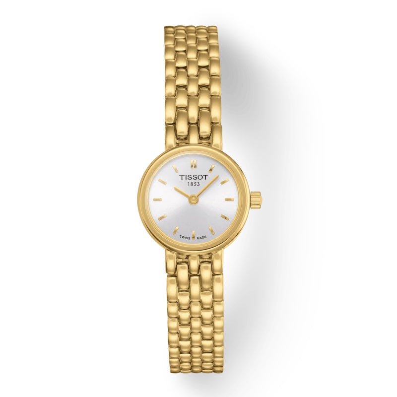 Shop Authentic Tissot T Lady Lovely Silver Dial Gold Steel Strap Watch For Women - T058.009.33.031.00 - Luxxuri