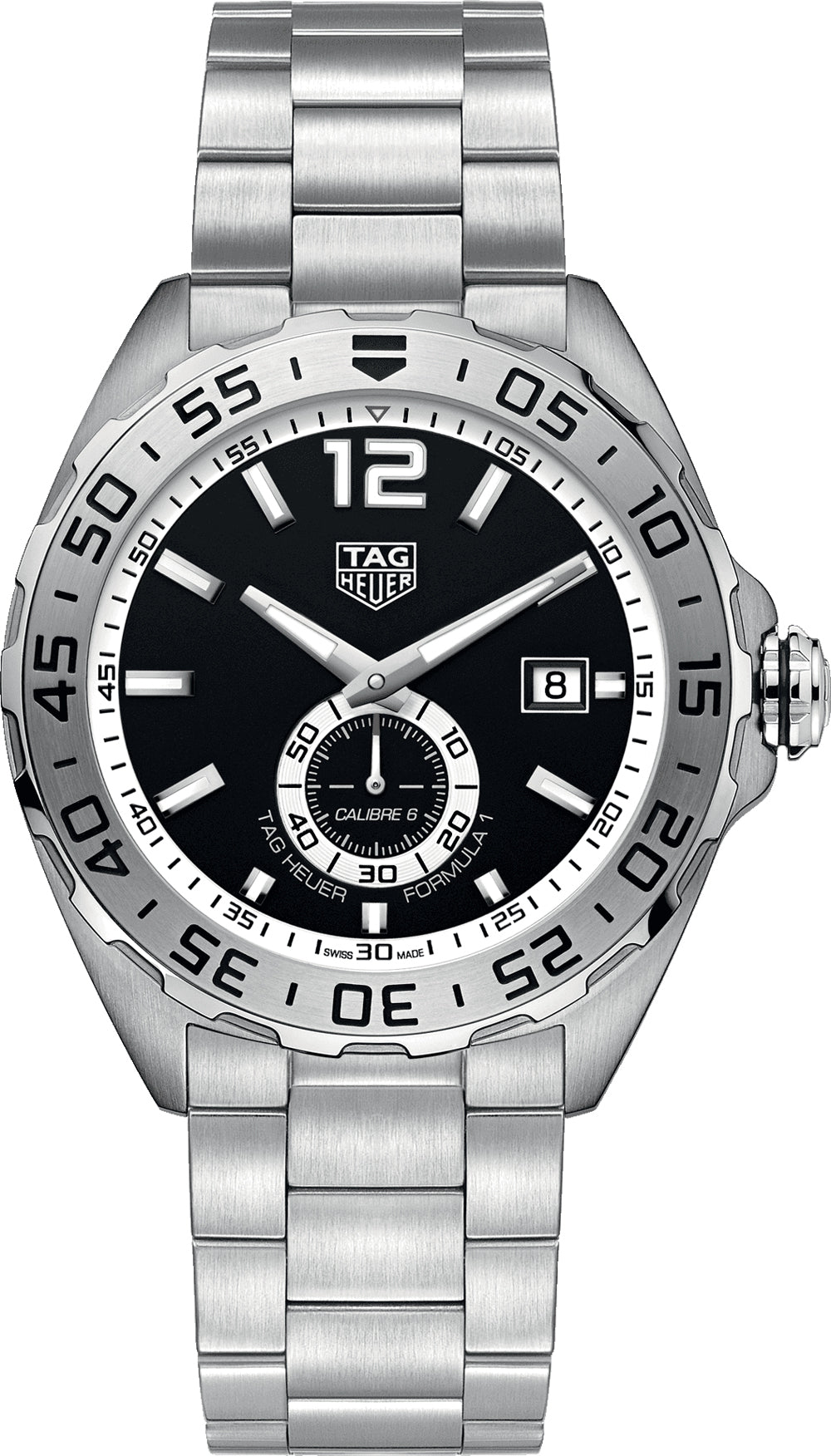 Shop Authentic Tag Heuer Formula 1 Automatic Black Dial Silver Steel Strap Watch for Men - WAZ2012.BA0842 - Luxxuri