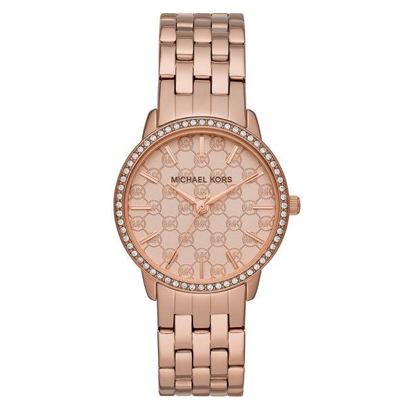 Michael Kors Argyle Quartz Rose Gold Dial Rose Gold Steel Strap Watch For Women - MK3156