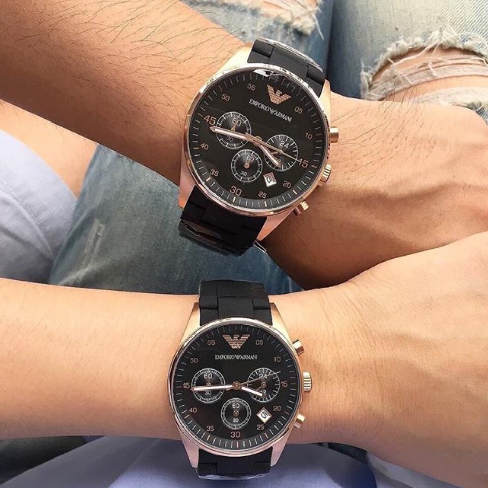 Shop Authentic Emporio Armani Sportivo Black Dial Black Steel Strap Watch For Women - AR5906 - Luxxuri
