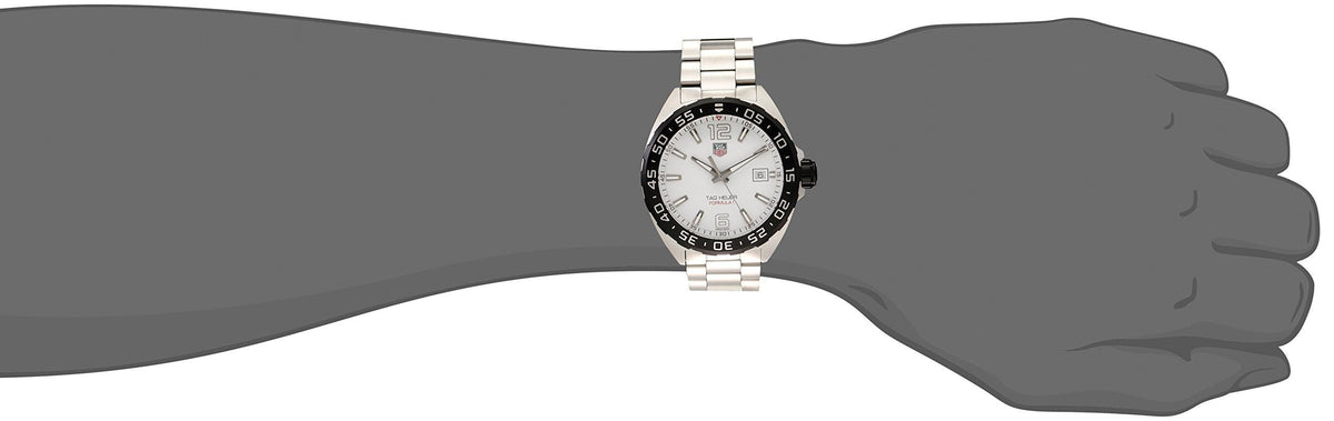 Shop Authentic Tag Heuer Formula 1 White Dial Silver Steel Strap Watch for Men - WAZ1111.BA0875 - Luxxuri