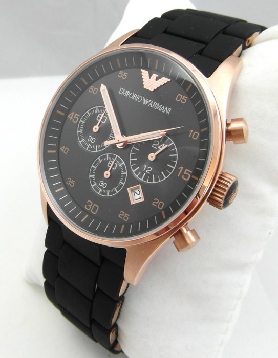 Shop Authentic Emporio Armani Sportivo Black Dial Black Steel Strap Watch For Men - AR5905 - Luxxuri