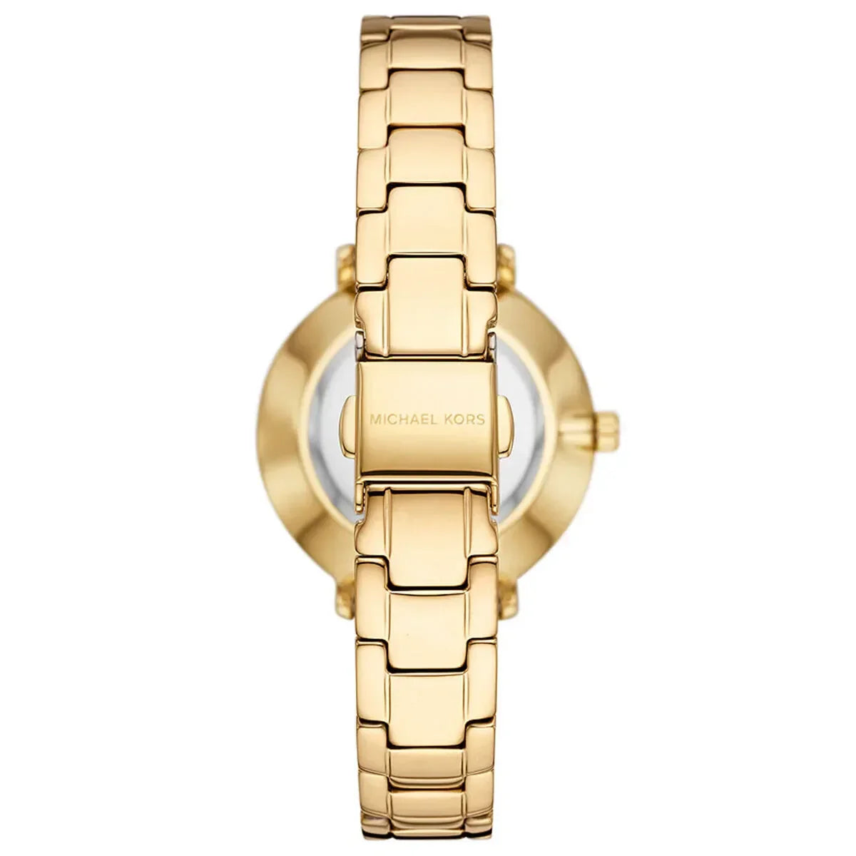 Shop Authentic Michael Kors Quartz Mother of Pearl White Dial Gold Steel Strap Watch For Women - MK1065 - Luxxuri
