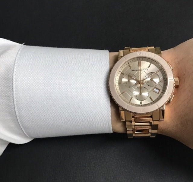 Shop Authentic Burberry The City Rose Gold Dial Rose Gold Steel Strap Watch for Women - BU9703 - Luxxuri