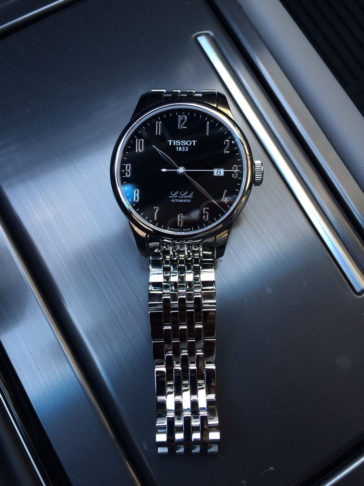 Shop Authentic Tissot T Classic Powermatic 80 Black Dial Silver Steel Strap Watch For Men - T41.1.483.52 - Luxxuri