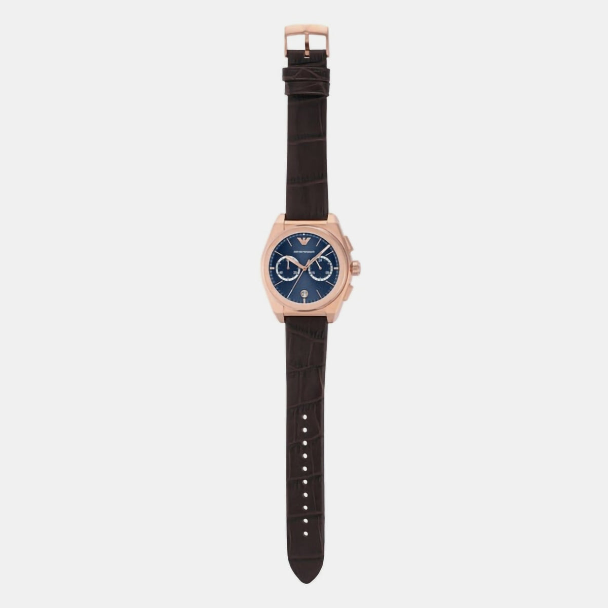 Shop Authentic Emporio Armani Federico Chronograph Blue Dial Brown Leather Strap Watch For Men - AR11563 - Luxxuri