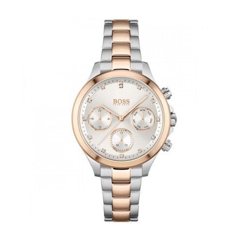 Shop Authentic Hugo Boss Hera White Dial Two Tone Steel Strap Watch for Women - 1502564 - Luxxuri