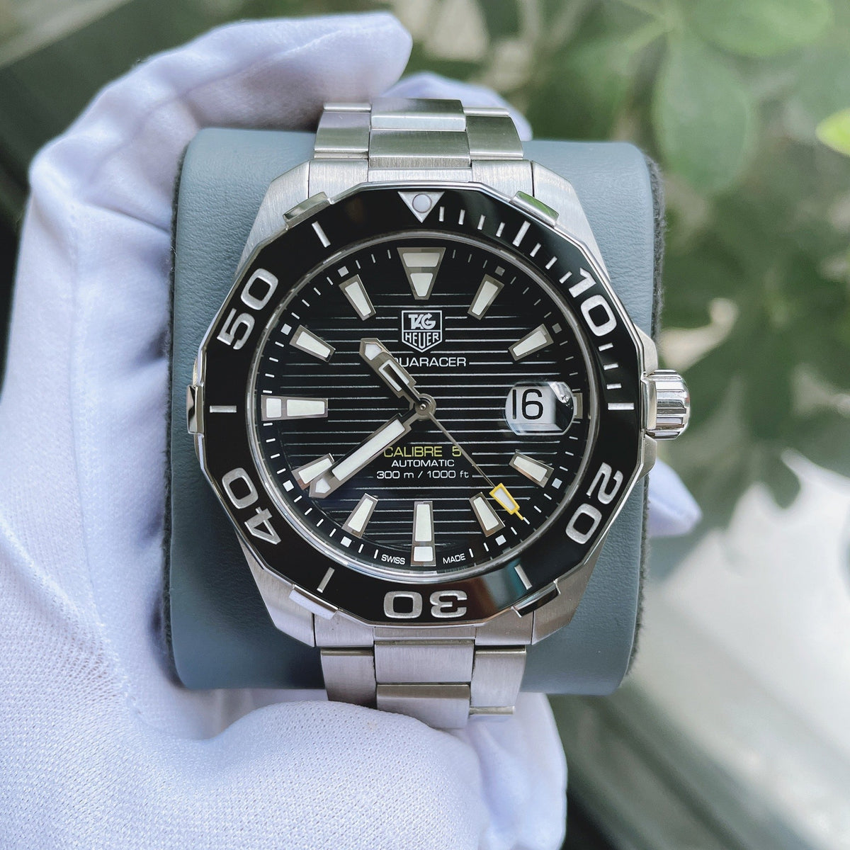 Shop Authentic Tag Heuer Aquaracer Black Dial Watch for Men - WAY211A.BA0928 - Luxxuri