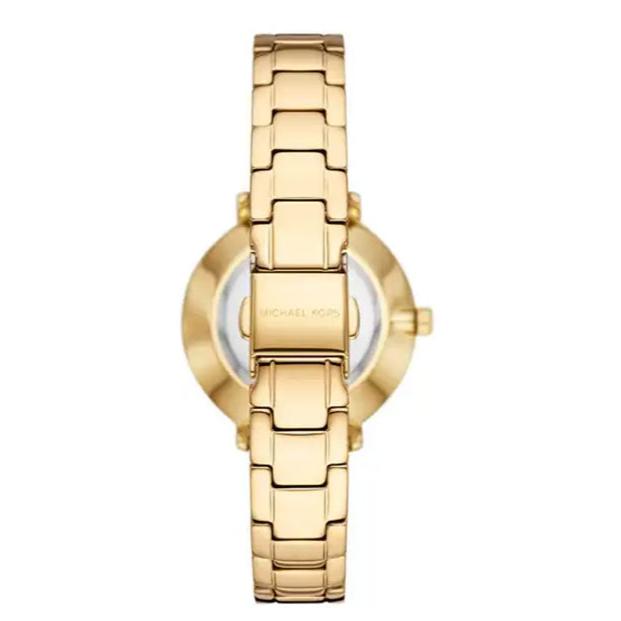 Shop Authentic Michael Kors Quartz Mother of Pearl White Dial Gold Steel Strap Watch For Women - MK1065 - Luxxuri
