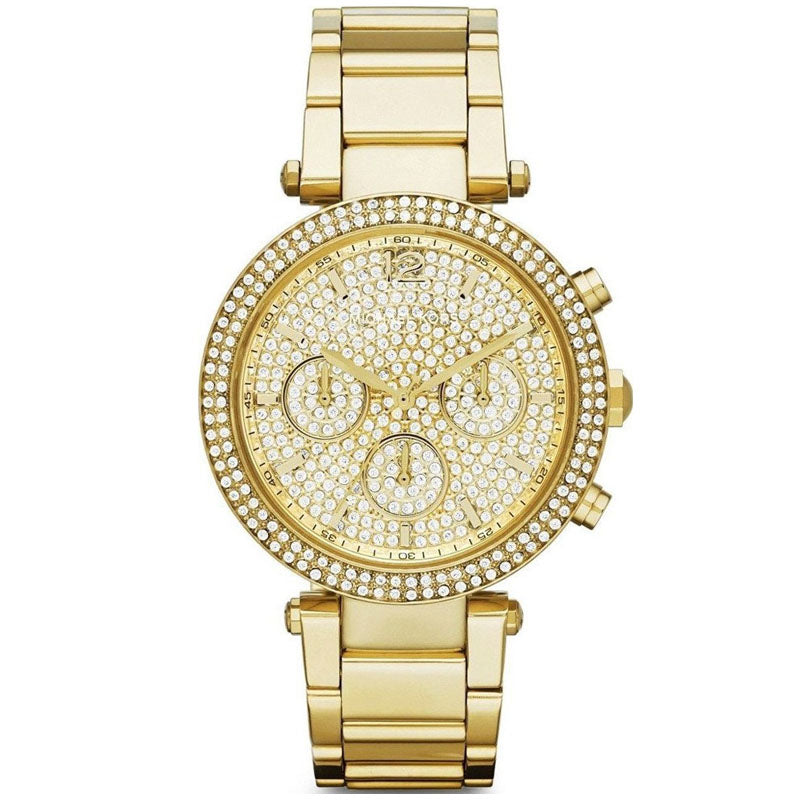 Shop Authentic Michael Kors Parker Gold Dial Gold Steel Strap Watch for Women - MK5856 - Luxxuri