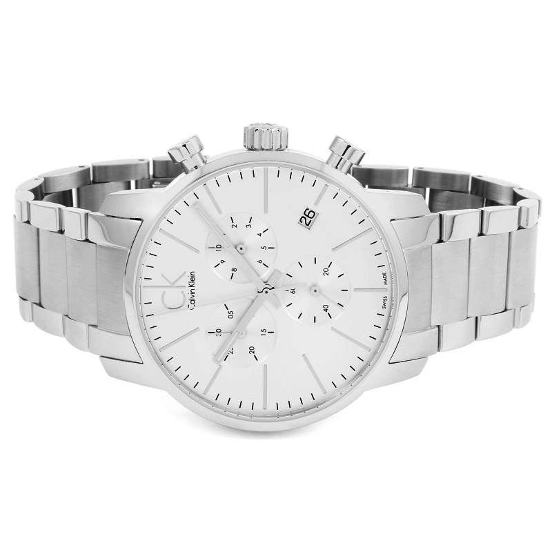 Shop Authentic Calvin Klein City White Dial Silver Steel Strap Watch for Men - K2G27146 - Luxxuri