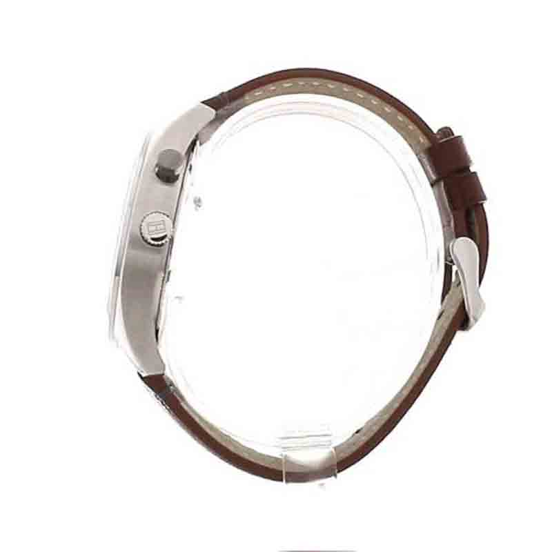Shop Authentic Tommy Hilfiger Deacon White Dial Brown Leather Strap Watch for Men - 1791550 - Luxxuri
