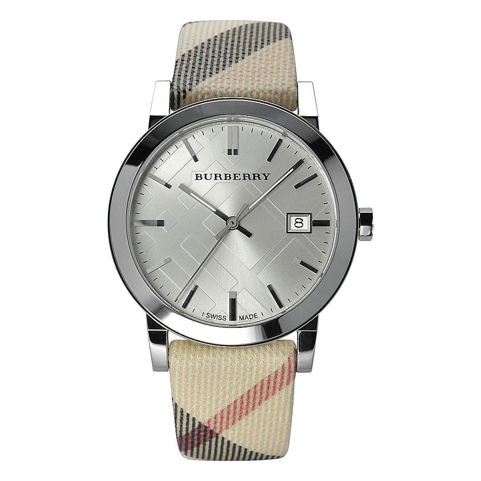 Shop Authentic Burberry The City White Dial Brown Leather Strap Watch for Women - BU9113 - Luxxuri
