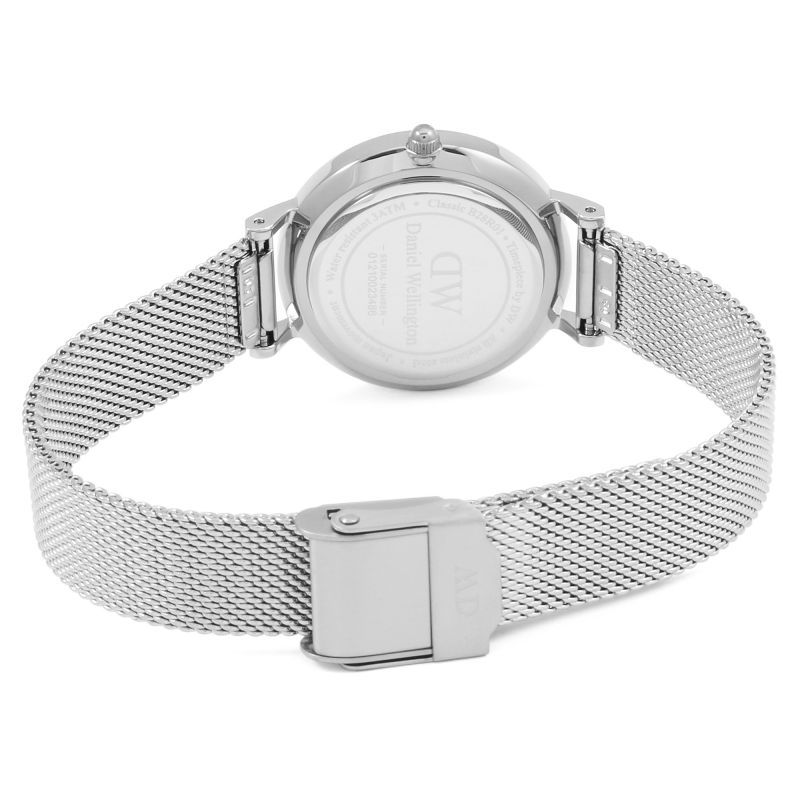 Shop Authentic Daniel Wellington Petite Sterling White Dial Silver Mesh Bracelet Watch For Women - DW00100220 - Luxxuri
