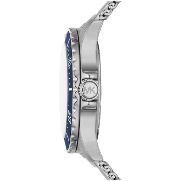 Shop Authentic Michael Kors Everest Quartz Blue Dial Silver Mesh Bracelet Watch For Men - MK9082 - Luxxuri