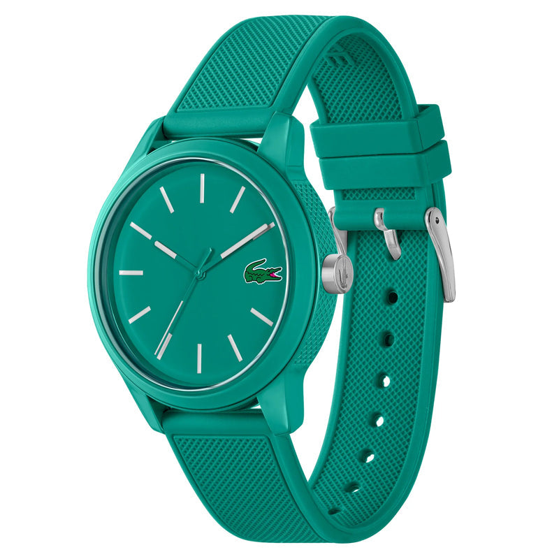 Lacoste 12.12 Cyan Green Dial Cyan Green Silicon Strap Watch for Men - 2011192