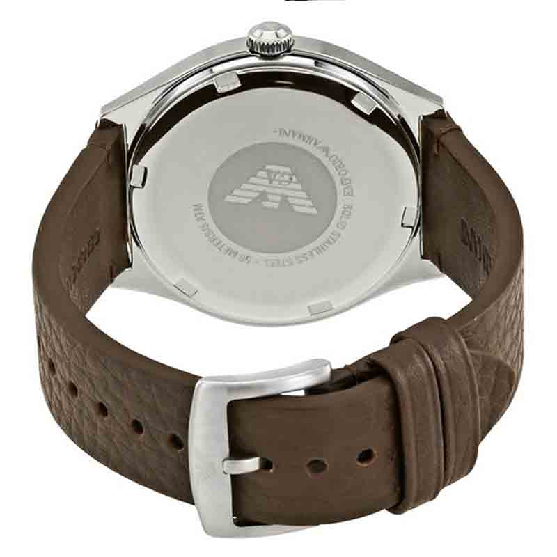 Shop Authentic Emporio Armani Dress Quartz White Dial Brown Leather Strap Watch For Men - AR1999 - Luxxuri