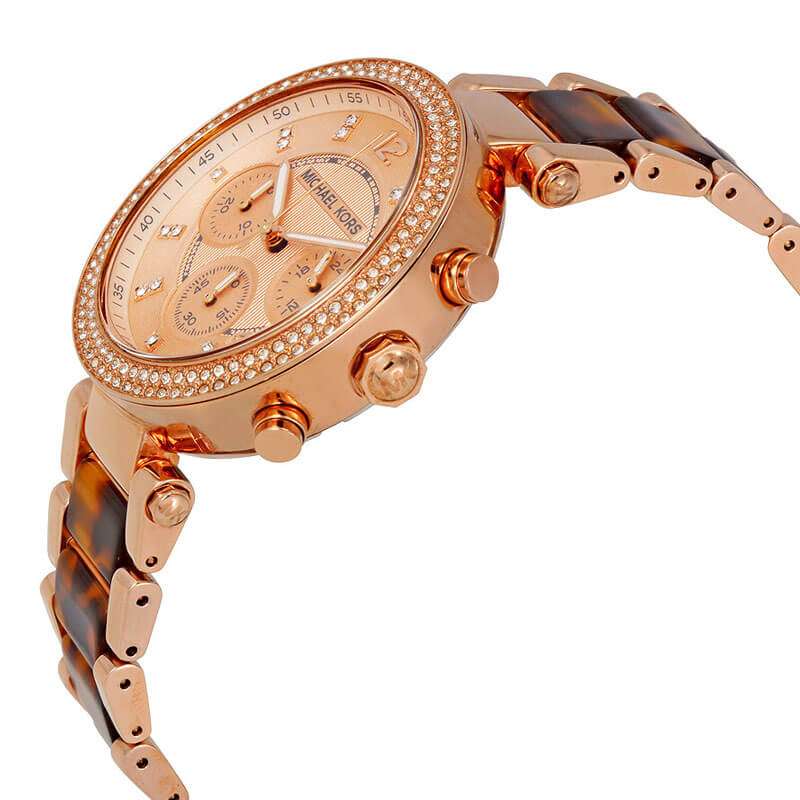 Shop Authentic Michael Kors Parker Rose Gold Dial Two Tone Steel Strap Watch for Women - MK5538 - Luxxuri