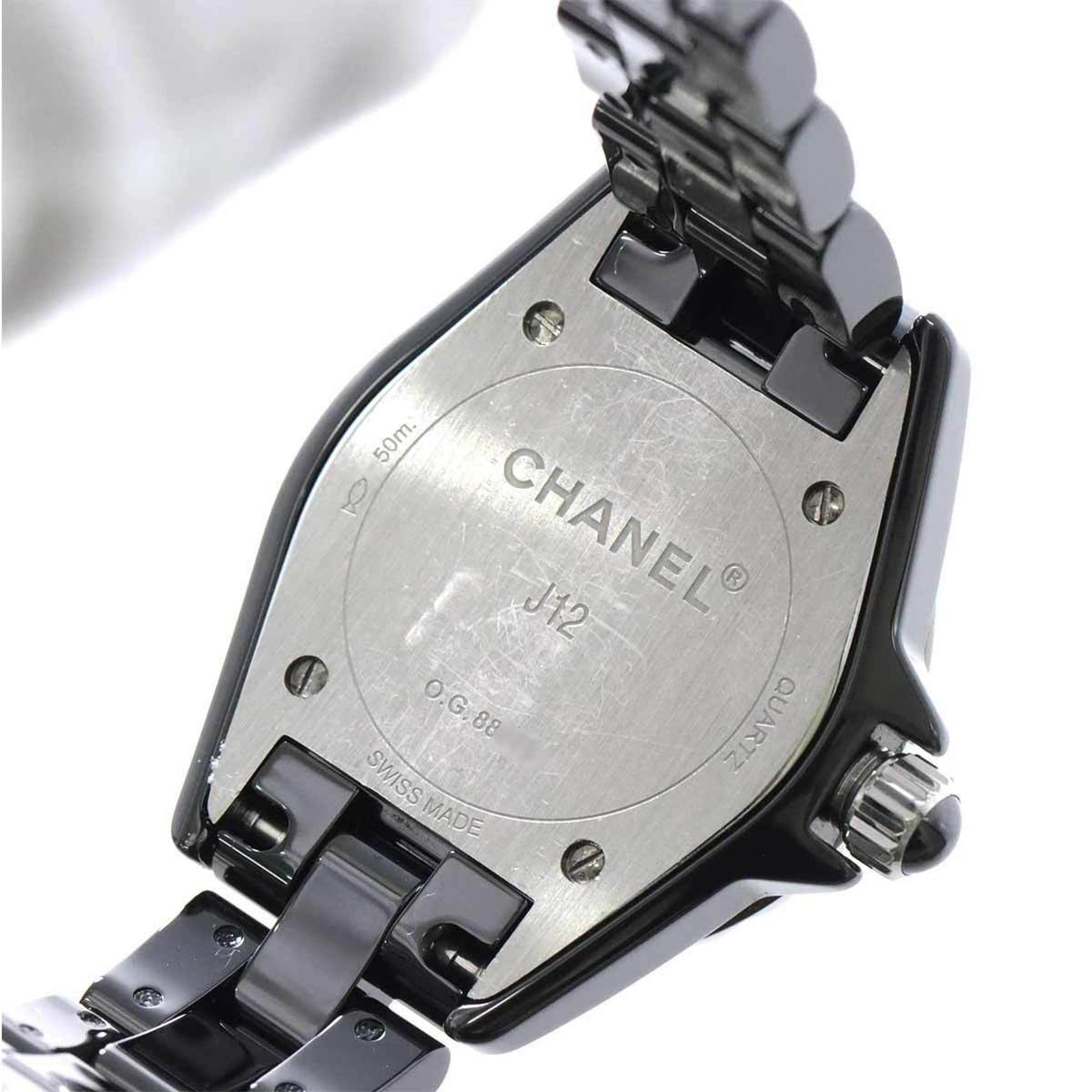 Shop Authentic Chanel J12 Diamonds Black Dial Black Steel Strap Watch for Women - J12 H2569 - Luxxuri