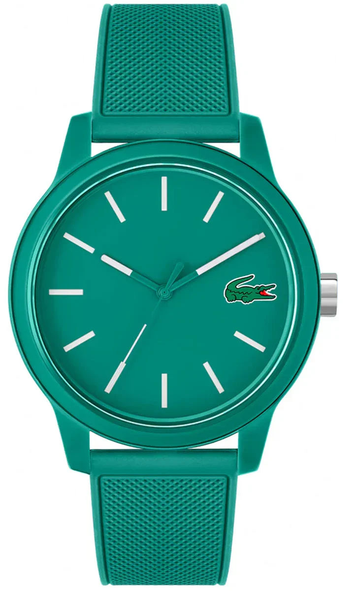 Lacoste 12.12 Cyan Green Dial Cyan Green Silicon Strap Watch for Men - 2011192