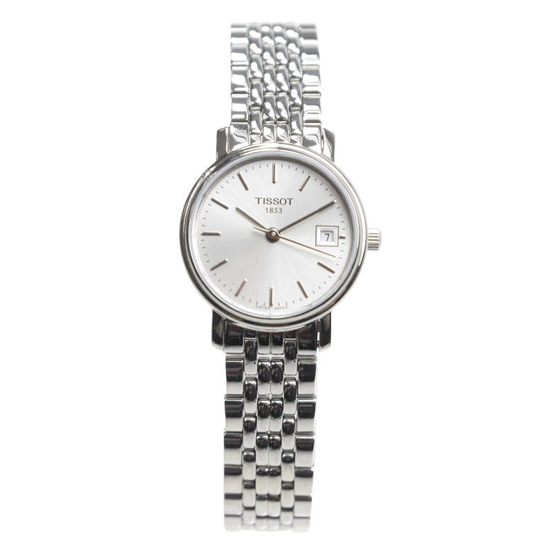 Shop Authentic Tissot T Classic Desire White Dial Silver Steel Strap Watch for Women - T52.1.281.31 - Luxxuri