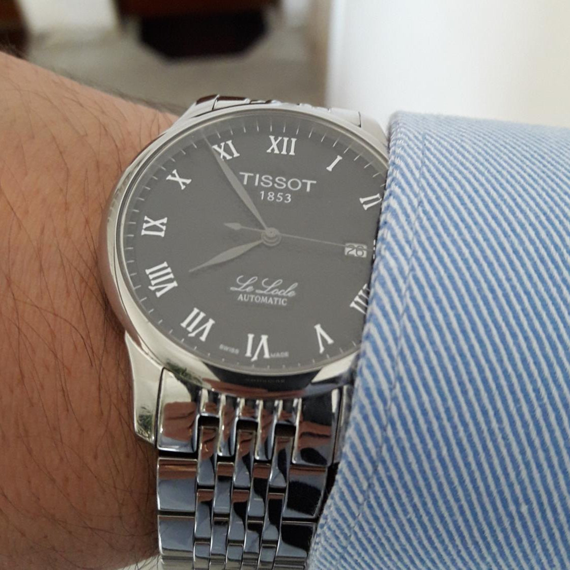 Shop Authentic Tissot T Classic Le Locle Powermatic 80 Black Dial Silver Steel Strap Watch For Women - T41.1.483.53 - Luxxuri