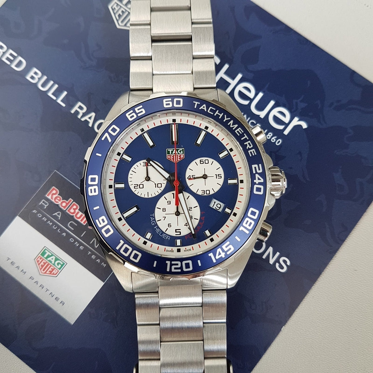 Shop Authentic Tag Heuer Formula 1 Blue Dial Silver Steel Strap Watch for Men - CAZ1018BA0842 - Luxxuri