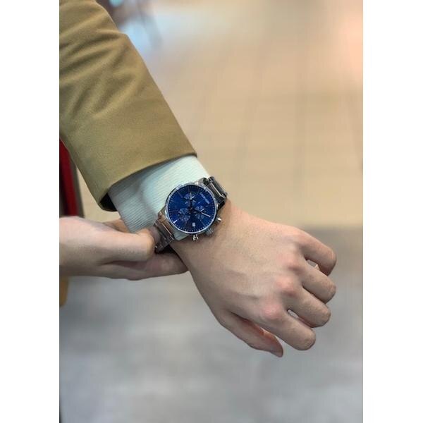 Shop Authentic Calvin Klein City Chronograph Blue Dial Silver Steel Strap Watch for Men - K2G2714N - Luxxuri
