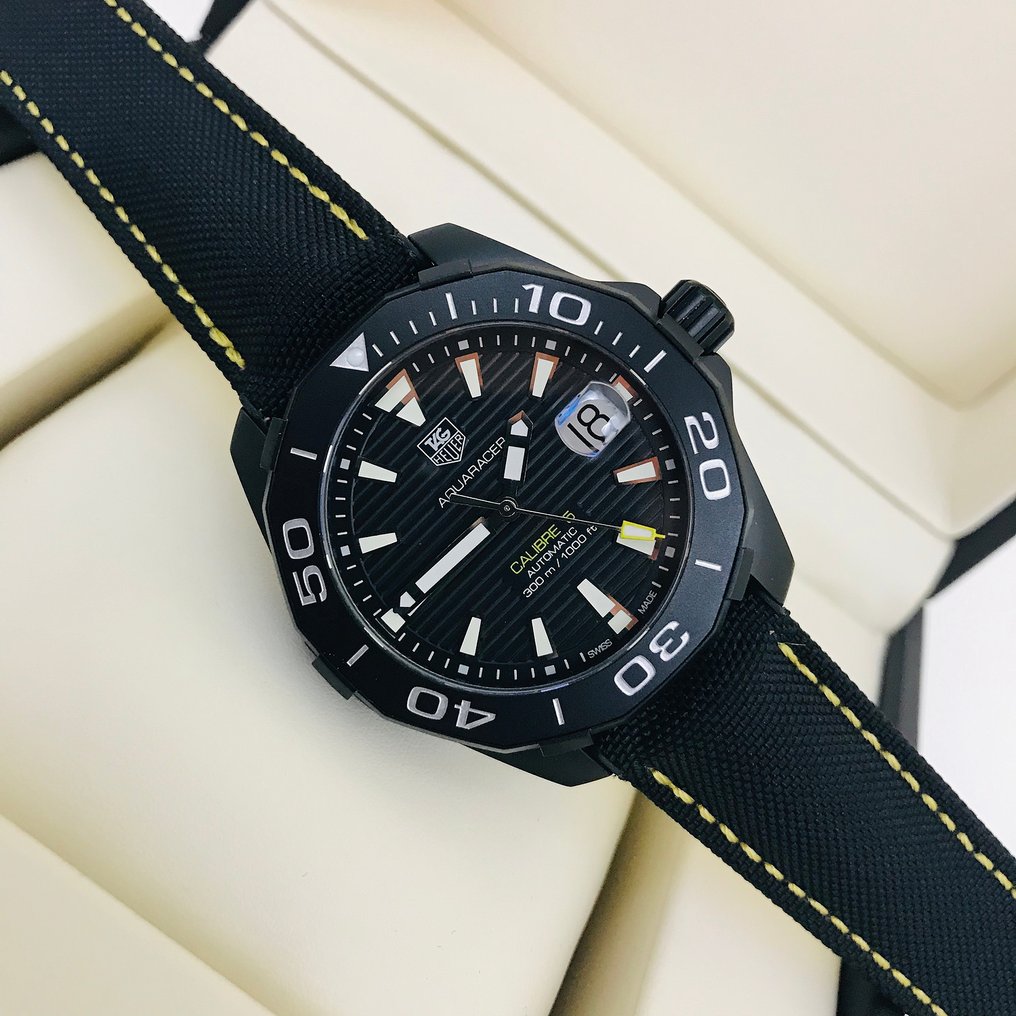 Shop Authentic Tag Heuer Aquaracer Black Dial Watch for Men - WAY218A.FC6362 - Luxxuri