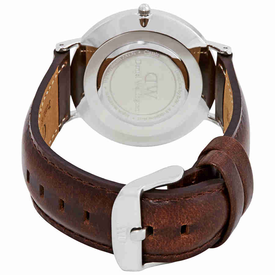 Shop Authentic Daniel Wellington Classic Bristol White Dial Brown Leather Strap Watch For Women - DW00100056 - Luxxuri