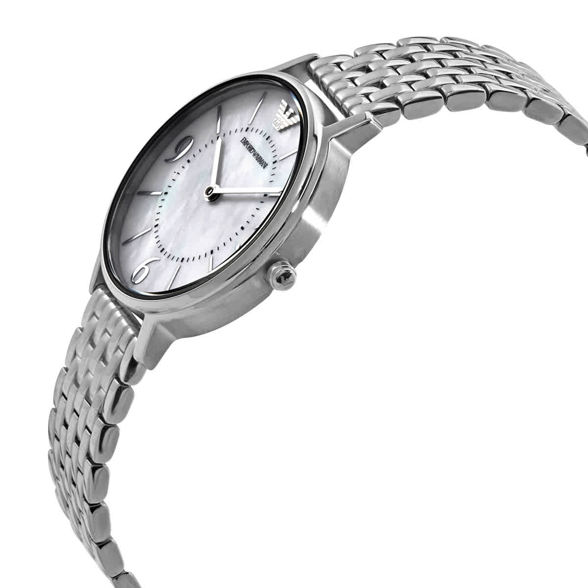 Shop Authentic Emporio Armani Kappa Mother of Pearl Dial Silver Steel Watch For Women - AR2507 - Luxxuri