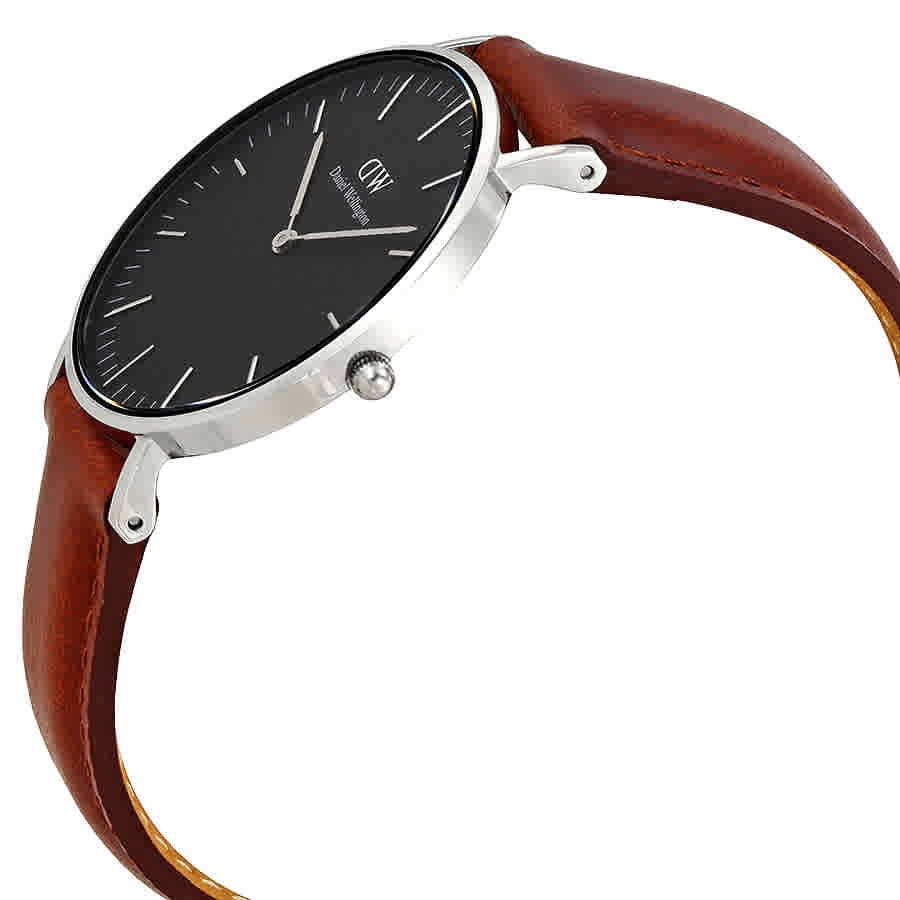 Shop Authentic Daniel Wellington Classic Durham Black Dial Brown Leather Strap Watch For Women - DW00100142 - Luxxuri