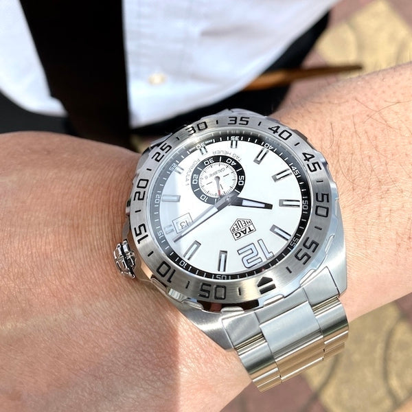 Shop Authentic Tag Heuer Formula 1 Calibre 6 Automatic White Dial Silver Steel Strap Watch for Men - WAZ2013.BA0842 - Luxxuri