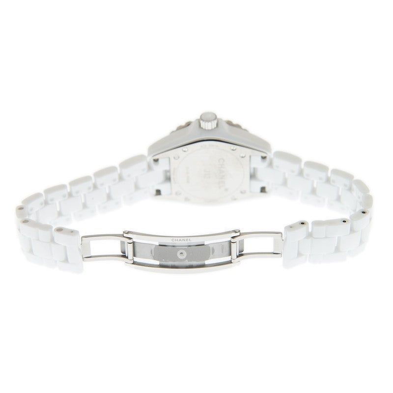 Shop Authentic Chanel J12 Diamonds Quartz Ceramic White Dial White Steel Strap Watch for Women - J12 H2422 - Luxxuri