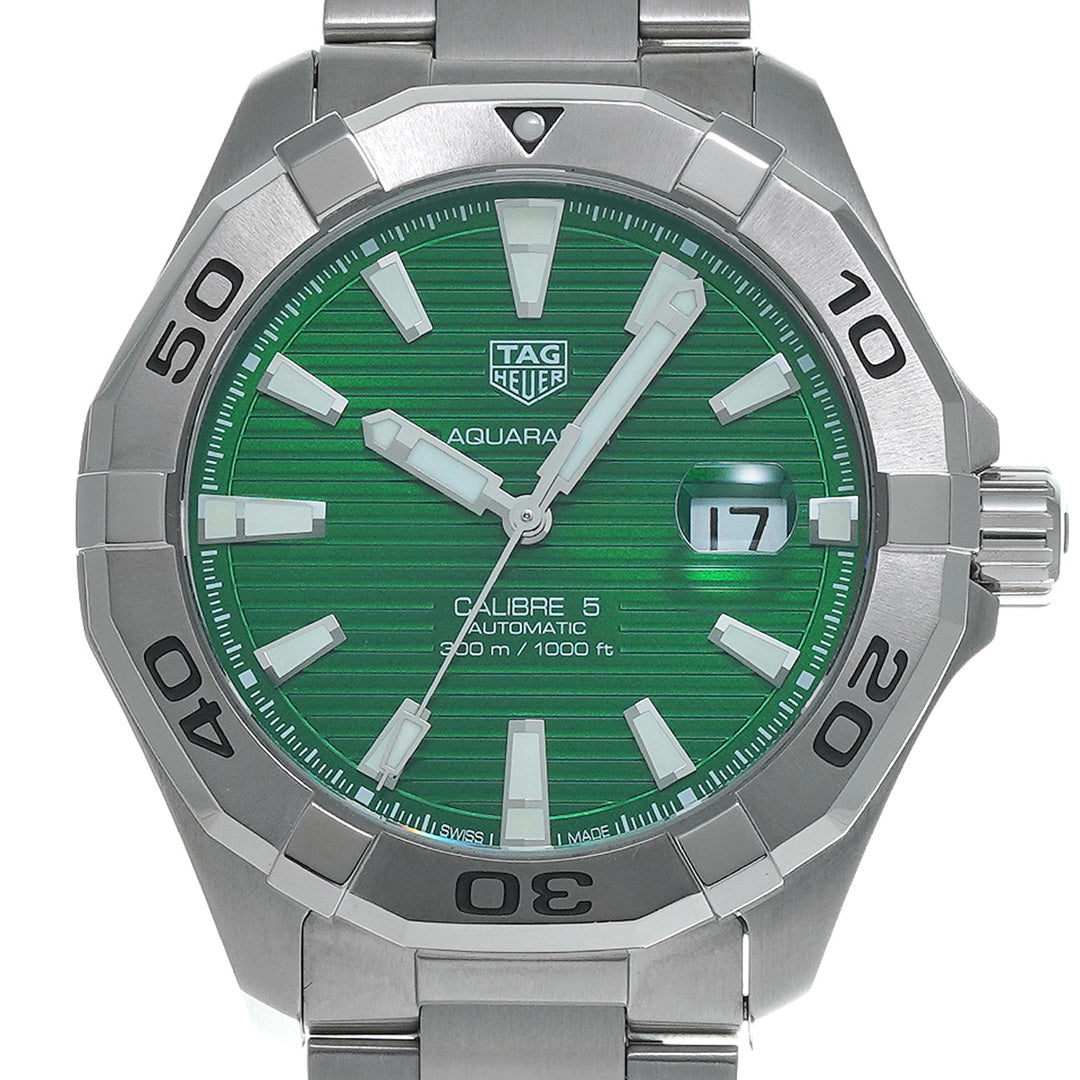 Shop Authentic Tag Heuer Aquaracer Green Dial Watch for Men - WAY2015.BA0927 - Luxxuri