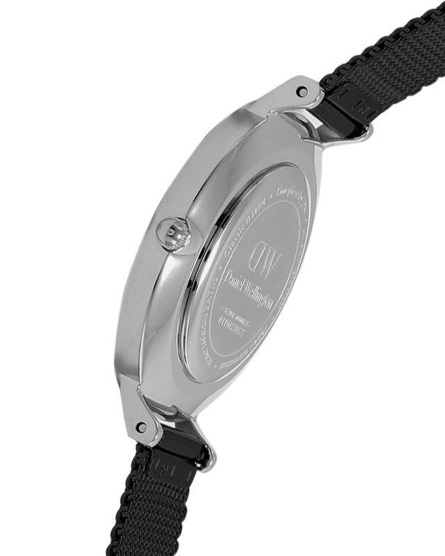 Shop Authentic Daniel Wellington Petite Ashfield Black Dial Black Mesh Strap Watch For Women - DW00100202 - Luxxuri