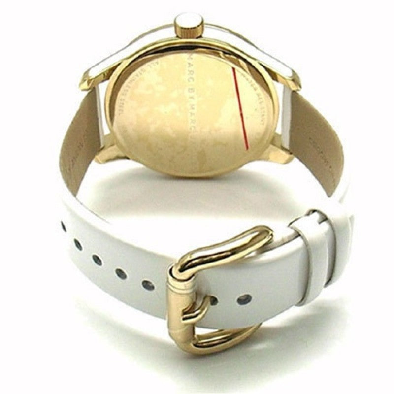 Shop Authentic Marc Jacobs Lidia Stripe White Dial White Leather Strap Watch for Women - MBM1164 - Luxxuri