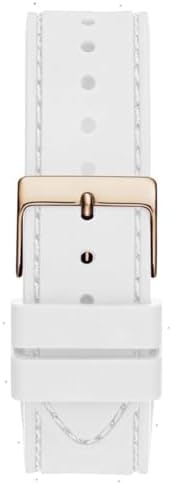 Guess Sport Multifunction Crystals Rose Gold Dial White Rubber Strap Watch For Women - GW0439L3