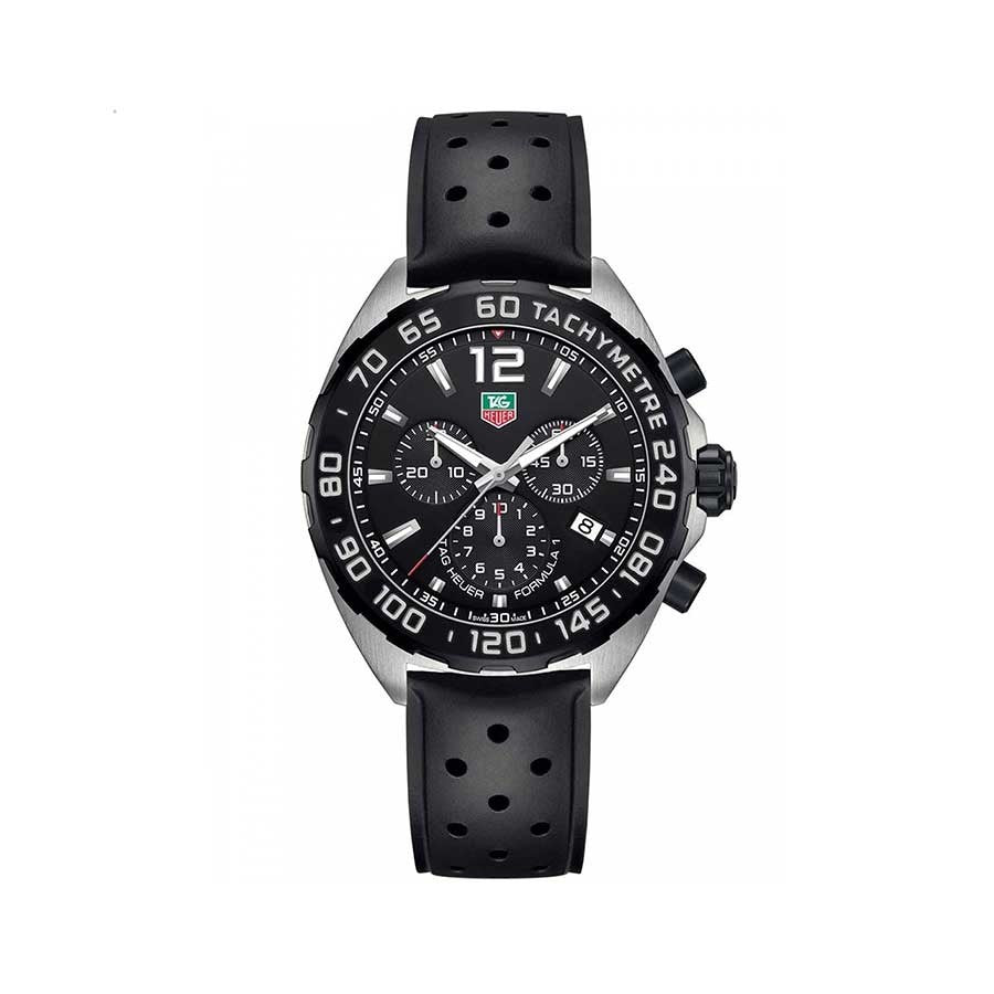 Shop Authentic Tag Heuer Formula 1 Black Dial Black Leather Strap Watch for Men - CAZ1010.FT8024 - Luxxuri