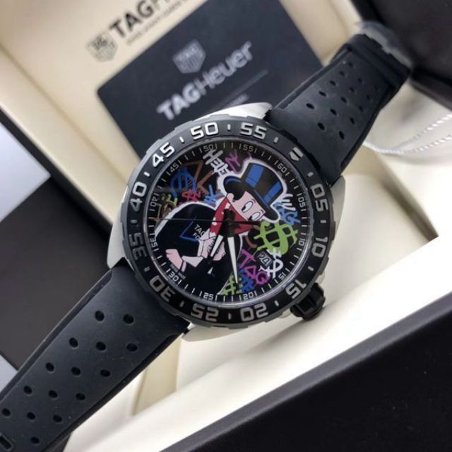 Shop Authentic Tag Heuer Formula 1 Alec Monopoly Special Edition Black Rubber Strap Watch for Men - WAZ1117.FT8023 - Luxxuri